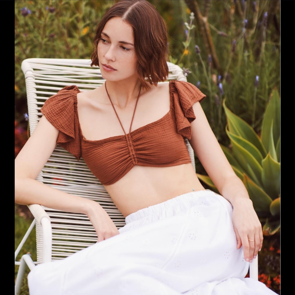 Anthropologie crop-bralette top nwt